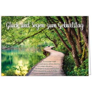 Faltkarte Geburtstag: Glück und Segen zum Geburtstag