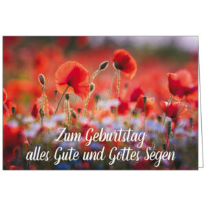 Faltkarte Geburtstag: Zum Geburtstag alles Gute und Gottes Segen