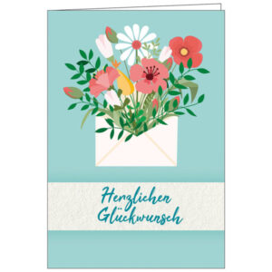 Faltkarte Geburtstag: Herzlichen Glückwunsch