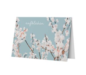 Faltkarte: aufblühen