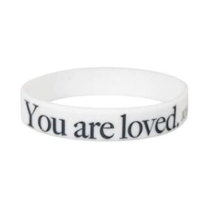 Silikonarmband: You are loved (weiß)