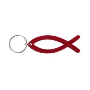 Schlüsselanhänger: Fisch Filz (bordeaux)