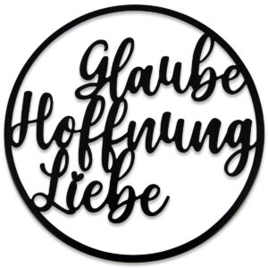 Wandbild: Glaube Hoffnung Liebe