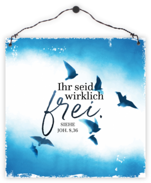 Holzschild quadratisch: Wirklich frei