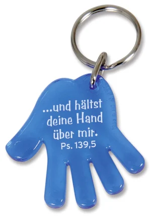 Schlüsselanhänger: Hand (blau)