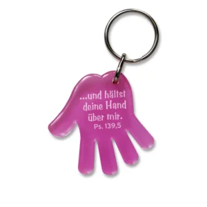 Schlüsselanhänger: Hand (pink)