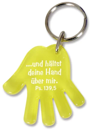 Schlüsselanhänger: Hand (gelb)