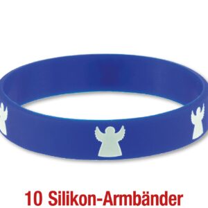Paket: Silikon-Armbänder - Engel (10 Exemplare)