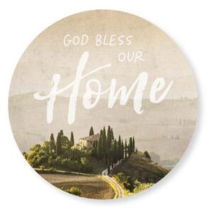 Wandschmuckbild: God bless our home (40cm)