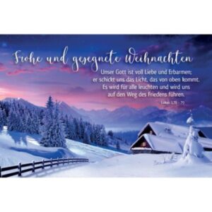 Postkarten: Frohe und gesegnete Weihnachten (4 Stück)