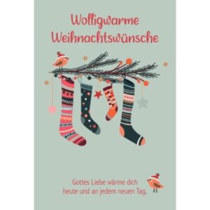 Postkarten: Wolligwarme Weihnachtswünsche (4 Stück)
