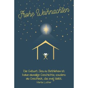 Postkarten: Martin Luther - Frohe Weihnachten (4 Stück)