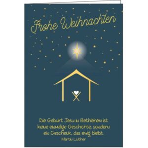 Faltkarte: Martin Luther - Frohe Weihnachten
