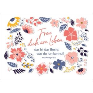 Fensterbild-Postkarten: Freu dich am Leben... (4 Stück)