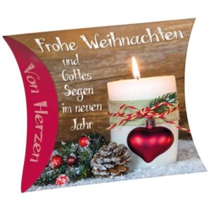 Schafmilchseife Herz: Frohe Weihnachten