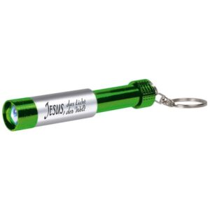 LED-Taschenlampe mit Schlüsselring (grün)