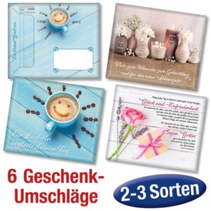 Sparpaket: Geschenkumschläge (6 Exemplare)