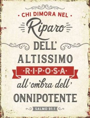 Quadro in metallo: Salmo 91:1
