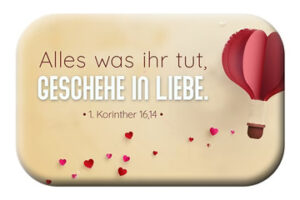 Magnet: Jahreslosung 2024 - Alles, was ihr tut, geschehe in Liebe (gelb)