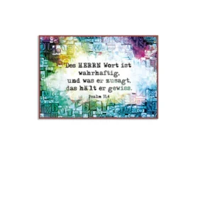 Metallschild: Des Herrn Wort ist wahrhaftig