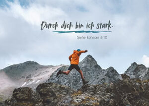 Postkarte: Durch dich bin ich stark