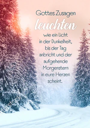 Postkarte: Gottes Zusagen leuchten wie ein Licht