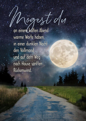 Postkarte: Mögest du an einem kalten Abend