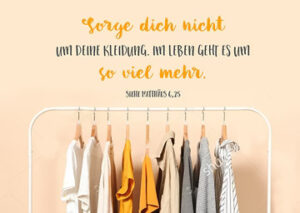Postkarte: Sorge dich nicht um deine Kleidung