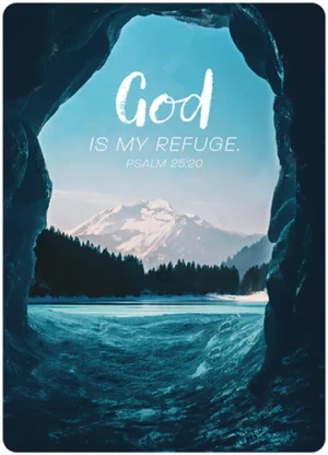 Postkarte Big Blessing: God is my refuge (XL Format)