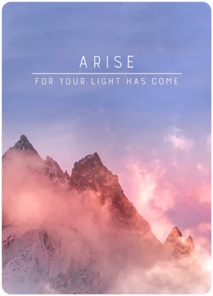 Postkarte Big Blessing: Arise for your light has come (XL Format)