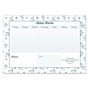Notizbuch: Wochenplaner Blumen