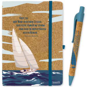 Notizbuch & Kugelschreiber: Gott sei der Wind in deinen Segeln