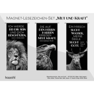 Magnet-Lesezeichen-Set: Mut und Kraft