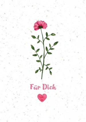 Faltkarte aus Samenpapier: Für Dich