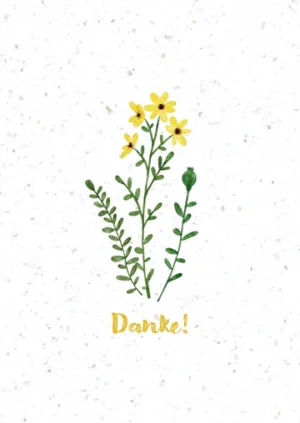 Faltkarte aus Samenpapier: Danke
