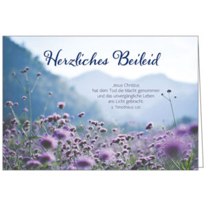 Faltkarte: Herzliches Beileid