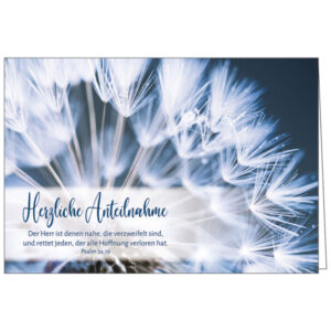 Faltkarte: Herzliche Anteilnahme