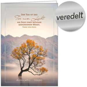 Faltkarte: Aufrichtiges Beileid