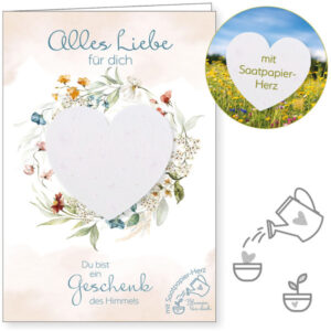 Faltkarte: Alles Liebe für Dich