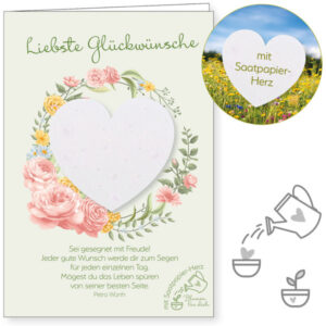 Faltkarte: Liebste Glückwünsche