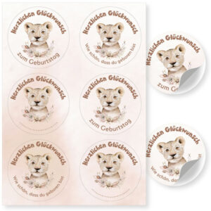 Postkarten mit Aufklebern: Herzlichen Glückwunsch zum Geburtstag (12 Stück)