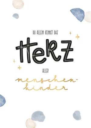 Postkarte: Du allein kennst das Herz aller Menschenkinder