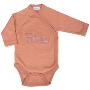 Langarmbody: geliebt (altrosa)