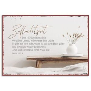 Metallschild: Zufluchtsort