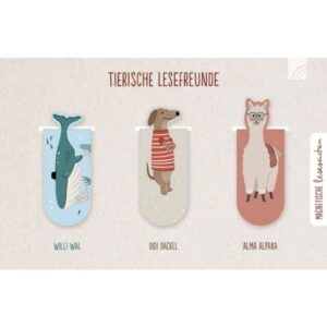 Magnetlesezeichen: Tierische Lesefreunde (3er-Set)
