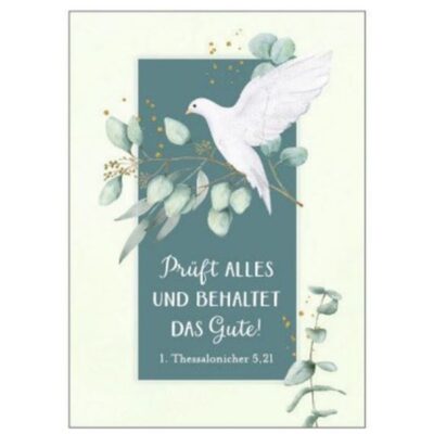 Postkarte: Prüft alles und behaltet das Gute | ilovejesus.ch
