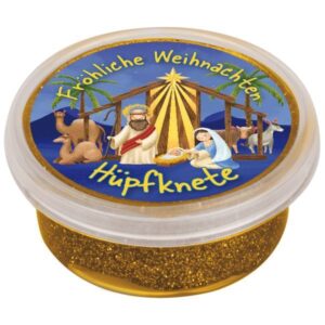 Springknete: Fröhliche Weihnachten (Krippe - mit Glitzer)