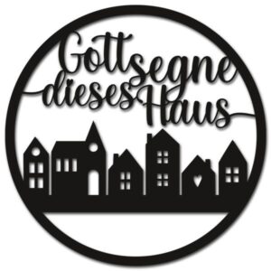 Wandbild: Gott segne dieses Haus