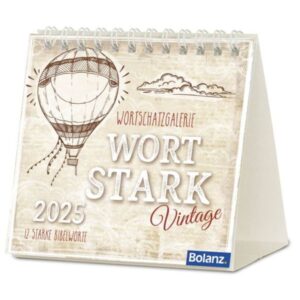 Lesezeichenkalender: Wortstark 2025 (Vintage)