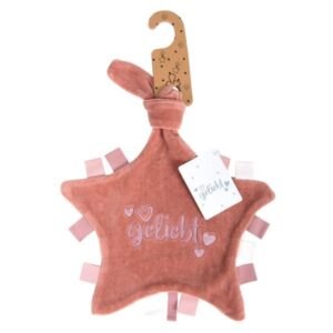 Baby Schmusetuch: geliebt (altrosa)
